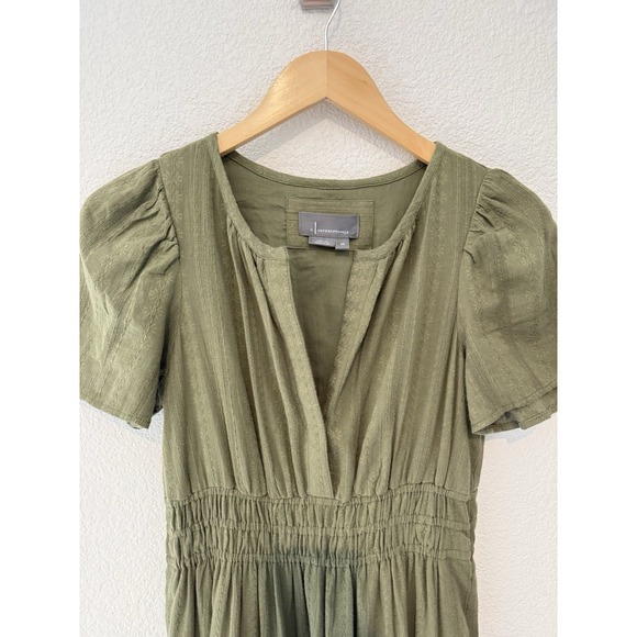 Anthropologie Somerset Floral Maxi Dress XS Green Cotton Prairie Cottage - Picture 2 of 6